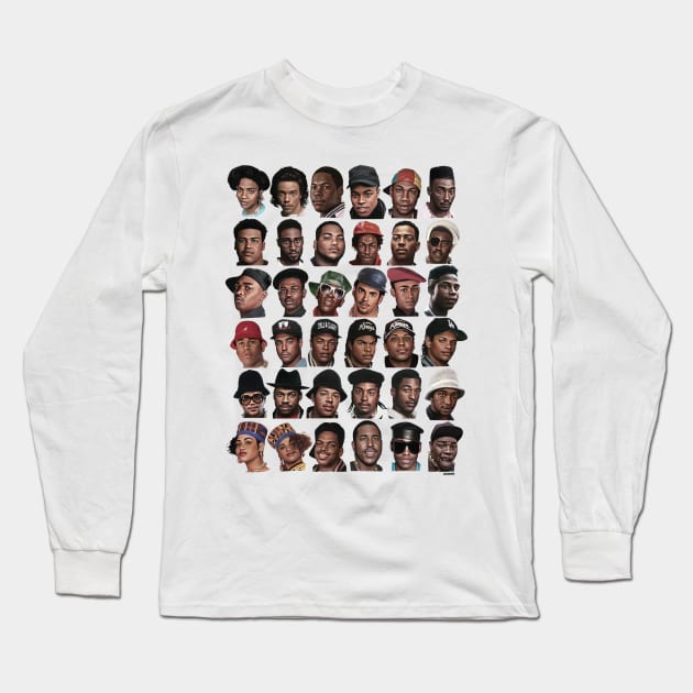 80s Hip Hop Long Sleeve T-Shirt by Art Simpson